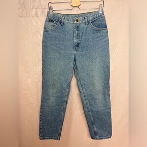 Vintage Wrangler high rise straight leg blue jeans
